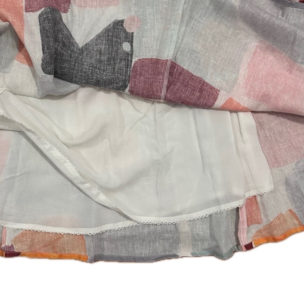 Aria Mosaic Linen Skirt Racerback Colorful Set (Moglea for Anthropologie) - Picture 11 of 11